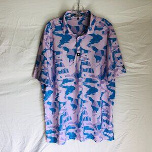 Bad Birdie Men's Size 2XL Geometric Camo Golf Polo Shirt